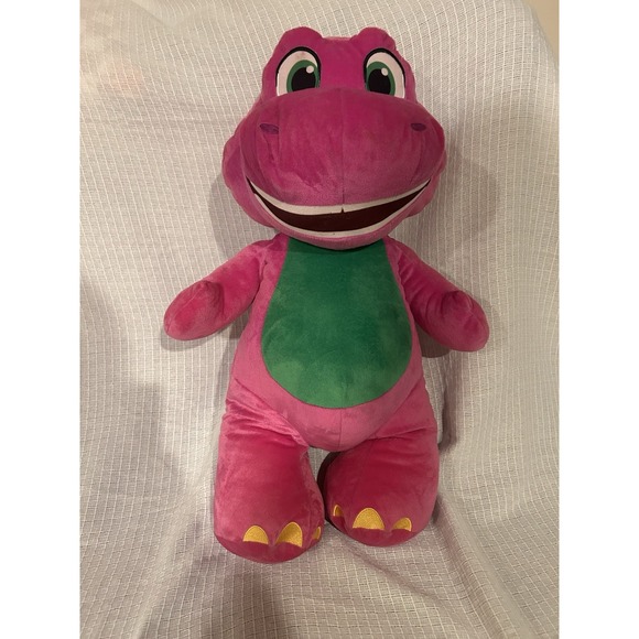 Fisher-Price Barney's World Jumbo Barney 26inch Plush Large Scale & Soft Texture - Picture 1 of 2